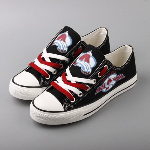 Women's And Youth Colorado Avalanche Repeat Print Low Top Sneakers 004